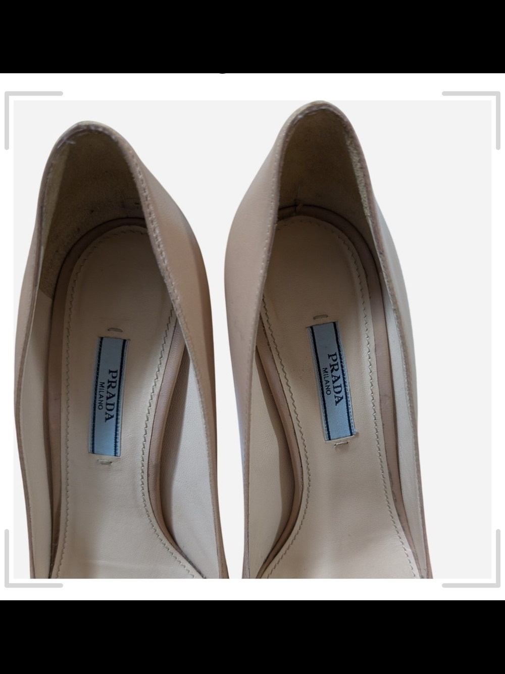 Pre-owned Prada Blush Nude Leather Stiletto Pumps - Picture 6 of 7
